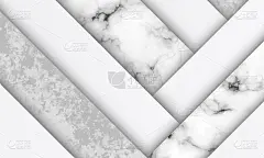 向量现代豪华剪纸背景与抽象大理石和石材纹理，3d风格插图。白、灰、黑盖板模板，几何形状