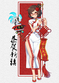 蓝小美Lan采集到「绘画」新年大吉春节风