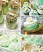 Mint and Gold Party with LOTS of REALLY CUTE IDEAS via Kara's Party Ideas