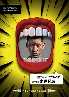 言语暴力-公益广告-公益海报-古田路9号-品牌创意/版权保护平台