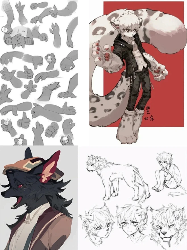 Furry兽设素材参考_福瑞控画手看过来！_6_王不留情_来自小红书网页版-花瓣网