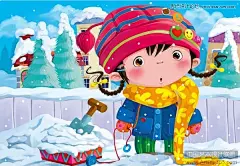 Photoshop绘制可爱的雪地里的小女孩儿童插画,PS教程,思缘教程网