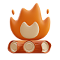 Bonfire 3D Illustration