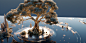 osutton__a_tree_in_a_city_in_3d_in_the_style_of_organic_and_nat_2d697145-e1d8-4cb2-980f-1f1b25eb5a11