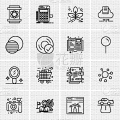 set 16 universal icons business