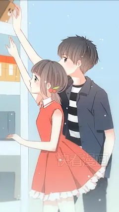 快看漫画 _kid岁 绘 怦然心动 狄淇儿 大图 高清 壁纸 江应怜 甜蜜