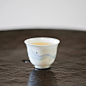 山水间 青山手绘杯 新彩 景德镇高温陶瓷品茗杯 功夫茶杯人文茶器-淘宝网
