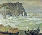 257-莫奈-étretat, Rough Sea, 1883