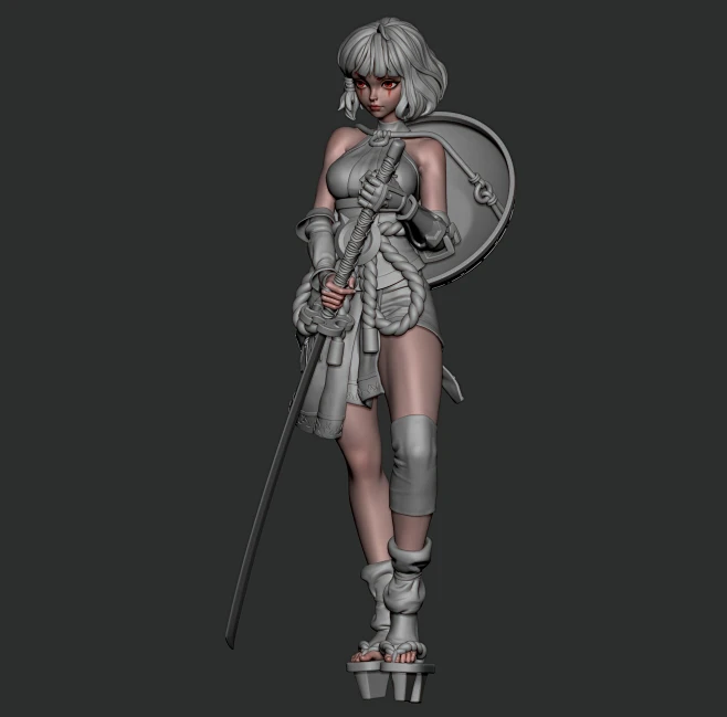 借用设计师Garam Jeong (Malgam)的原画传作的3D练习, Ruiyu Wang : 第一次正儿八经报课做作品，利用每天下班回家 ...