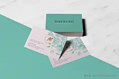 naravân 天然美容保养品护肤品品牌形象设计-名片设计11