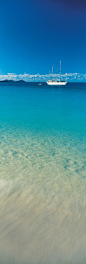  怀特黑沙滩绵延7公里沿着圣灵群岛，澳大利亚昆士兰州