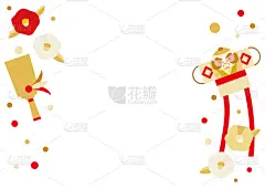 background illustration of camellia and a kite and
