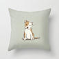 Staffordshire Bull Terrier Dog Illustration Throw Pillow