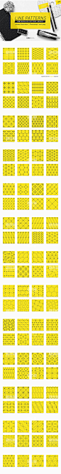 100组无缝矢量线条图案 Line Patterns-图趣|PicQu