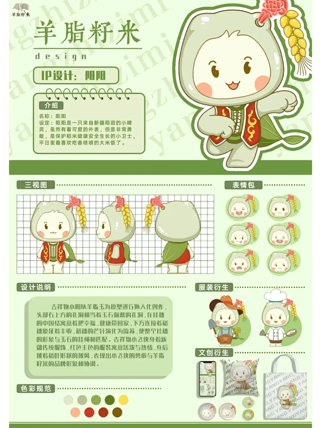 IP形象设计——羊脂籽米