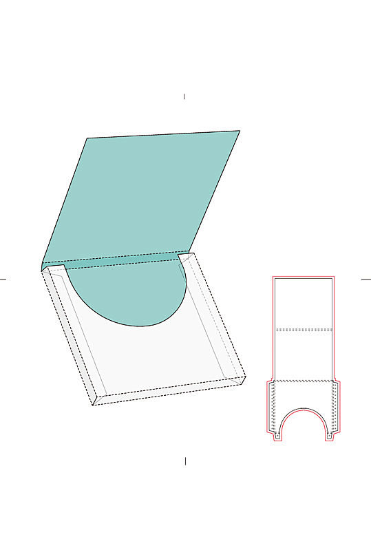 ai包装盒刀版图设计盒型展开图模切刀模刀...