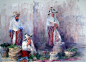 法国Claude.Texier粉蜡笔画