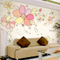 【柠檬树】浪漫花卉客厅卧室背景装饰可移除墙贴纸 包邮[LM852] - 潮百搭