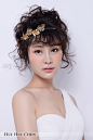 甜美短发新娘造型化妆造型