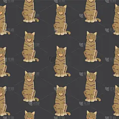 可爱的,猫,小猫,四方连续纹样,华丽的,野生动物,壁纸,动物,坐,爱