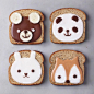 Cute animal toast art by J o s e (@naturally.jo)