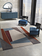 Handmade rectangular polyamide rug with geometric shapes SPLIT by Besana Moquette design Roberto Besana : Download the catalogue and request prices of Split by Besana Moquette, handmade rectangular polyamide rug with geometric shapes design Roberto Besana