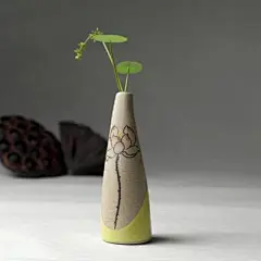 景德镇陶瓷 创意手绘粗陶花器 个性摆件 家居装饰品水培花插花瓶-淘宝网