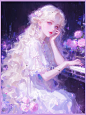 粉色系｜星璨琴声｜治愈油画｜头像壁纸 - 小红书