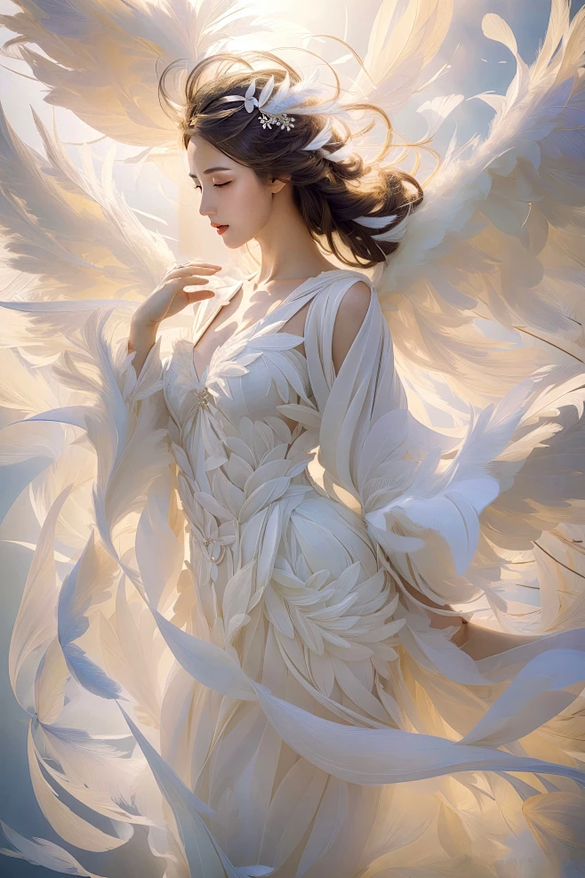 AI绘画佳作欣赏：完美天使（4K/9P）-今日头条-花瓣网