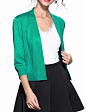 Freeprance Women's Cardigans 3/4 Sleeve Open Front Knit Cardigan Casual Sweater at Amazon Women’s Clothing store: