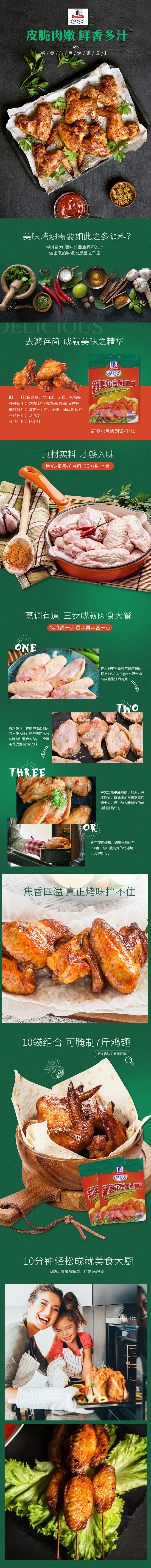 新奥尔良烤翅 食品详情页 烧烤调料