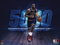 LeBron James Records 5000 Playoff Points : Graphic honoring LeBron on becoming just the 6th player to record 5,000 career playoff points.