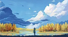 梦幻感十足的手绘插画 | 思念往昔