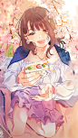 二次元性感美腿插画手机壁纸