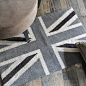 欧美复古英国米字旗做旧英伦风客厅卧室书房地垫客厅沙发茶几地毯-淘宝网