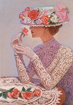 【美国时尚插图女画家Sue Halstenberg作品欣赏】
苏豪森波尔（Sue Halstenberg）她的职业生涯是从南加州的时尚插画开始。几年后，打开自己的事业，以粉彩和丙烯酸涂料作画妇女人像为见长。她的“维多利亚女士”被登在美国的艺术家杂志封面。