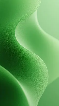 绿色背景，采用简洁的渐变纹理，色调柔和温暖，适用于各种移动设备，具有手机壁纸的风格。绿色背景带有细微的颗粒质感纹理，为整体设计增添了层次感。这是一种抽象图案，没有清晰的形状或形态，在简洁中营造出一种整体的和谐感。这件作品可能是作为某个系列的一部分创作的，因为它具有工业风、高科技感，呈现出高清、超写实、超精细、拥有超多细节、3D 效果，并且达到 8K 分辨率。