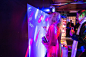 <p> Guests signed a light graffiti wall at the Comcast Spotlight holiday party in November 2014. JDK Group produced the...