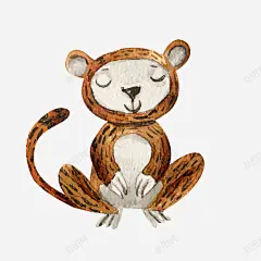 卡通水彩手绘小猴子矢量图高清素材 动物园 动物设计 卡通 小猴子 手绘 水彩 矢量图 元素 免抠png 设计图片 免费下载 页面网页 平面电商 创意素材
