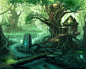魔法森林  童话树屋