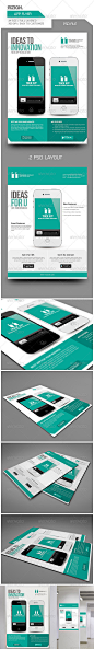 Mobile App Promotion Flyers - Corporate Flyers DM单