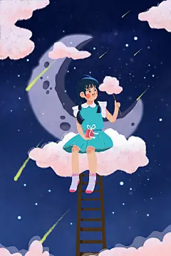 卡通六一儿童节可爱童年怀旧手绘插画促销活动PSD分层素材模板