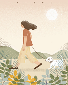 追光少女插画图-花瓣网|陪你做生活的设计师 | 闪屏设计，逼逼逼逼