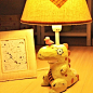 韩国创意生日礼物 卧室床头灯装饰台灯 动物布艺台灯