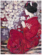 Geisha Reflection Art Print