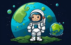 简约火箭太空人物素材图片