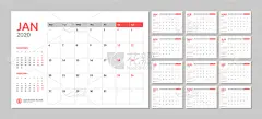 桌子,日历,2020,极简构图,商务,进出港显示牌,事件,计划书