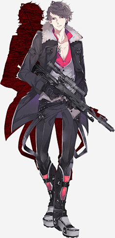 com采集冰糕儿采集到拿枪pose持枪姿势#绘画参考# 67676767