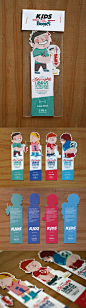 Kids in the books : Illustrations for Kids Agency promotional bookmarks #素材# #人物#