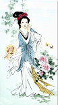 国画精品－金陵十二钗
【薛宝钗】都道是金玉良缘，俺只念木石前盟。空对着，山中高士晶莹雪；终不忘，世外仙姝寂寞林。叹人间，美中不足今方信：纵然是齐眉举案，到底意难平。任是无情也动人。

